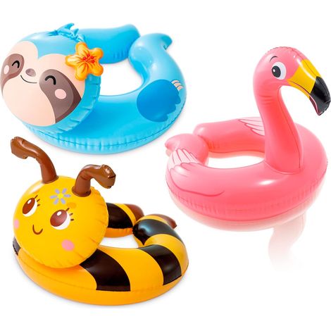 Ensemble de bouées de piscine en forme de têtes d'animaux. (1/5)