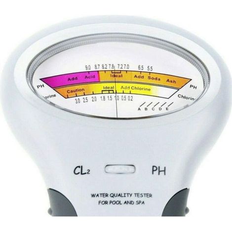 Testeur numérique de qualité de l'eau - - Analyse pH et chlore - Écran large facile à lire - Compact et léger (1/5)