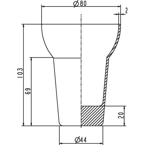 IDEAL STANDARD H960645NU JADO Ersatzmundglas New Haven, (1/2)