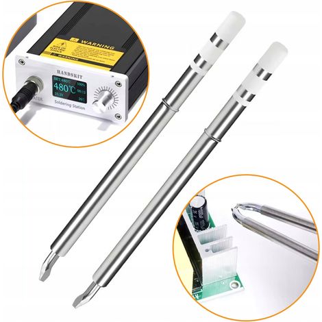 Set di Punte T12 per Termopinzette – Compatibile con Stazioni Saldanti T12 Rosfix Handskit Alta Qualità, Riscaldamento Rapido, Precisione SMD (1/4)