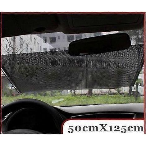 Pare-soleil rétractable pour vitres latérales de voiture, film de protection pour vitres arrière, pare-soleil de voiture enroulable, rideau de voiture 50 x 125 cm (1/5)