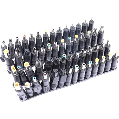 56-teiliger Universalstecker-Satz 56 Stück DC-Netzteil 5.5X2.1mm DC-Stecker Ladekopf für AC-Adapter (1/5)