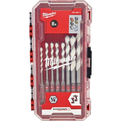 Milwaukee SHOCKWAVE MULTI MATERIAL Bohrer Set 8 tlg. 4 - 12 mm ( 4932493871 )