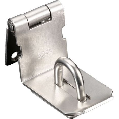 Stainless Steel Right Angle Door Lock - Hasp Padlock Clasp with Screw (Silver) (1/4)