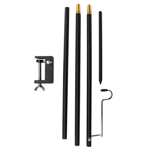 Poteau de Lanterne Pliant en Aluminium pour BBQ Camping Pêche Portable (1/5)