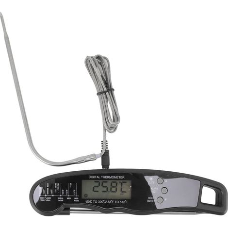 Thermomètre à viande multifonction à plusieurs aiguilles, étanche, à lecture instantanée, pour la cuisine, les grillades et le barbecue (noir) (1/5)