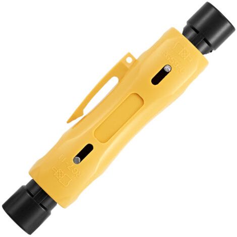 BUNTHAUS Pince à dénuder à Main pour RG59 RG11 RG7 RG6 Outil de réparation d'électricien(jaune) (1/5)