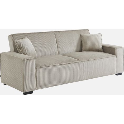 Sofá cama de pana, 3 plazas (1/5)