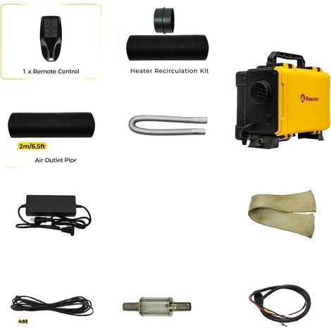 Chauffage à air diesel portable, contrôle Bluetooth, chauffage efficace, 8KW 12V 220V (1/2)