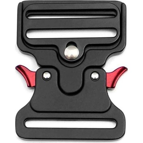 Taktische Metallschnalle in Form für Hundehalsband, Taschen, Gepäck, Gürtel, Kleidung (schwarz, 50 mm Breite)