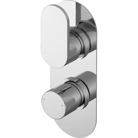 Nuie Binsey Thermostatic Concealed Shower Valve Dual Handle - Chrome (1/3)