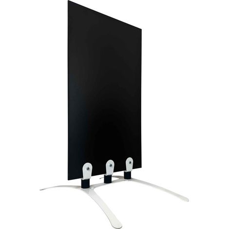 Panneau trottoir ardoise sur piétement métal blanc de dimensions 111,5 x 62 cm (1/5)
