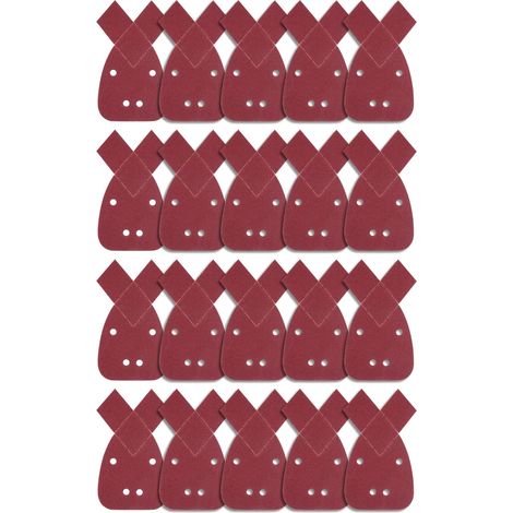 20 Pièces Feuilles Abrasives Triangles Feuilles de Ponçage 120 Grain Mouse Sanding Sheet Papier (1/5)