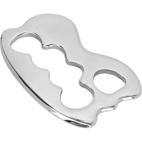 Plaque de Gua Sha en Acier Inoxydable - Outil de Massage Facial et Détente Musculaire avec Étui (1/5)