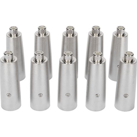 Adaptateur RCA vers XLR femelle mâle réduction bruit métal coupleur micro pour amplificateur enregistrement (1/5)