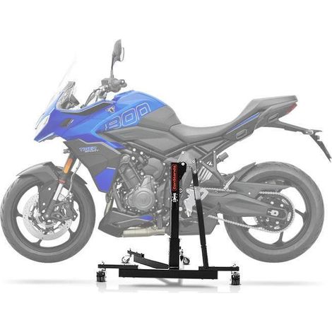 Zentrale Motorradhebebühne - ConStands Power-Evo - Kompatibel mit Triumph Tiger Sport 800 - 300 kg - Schwarz