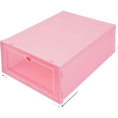 Schuhorganizer, stapelbar, staubdicht, Rosa (1/2)