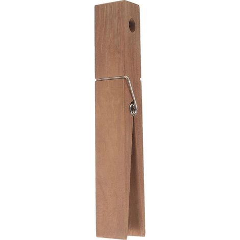 Große, stabile Wäscheklammer aus Holz, Handtuchhalter, extragroße Wäscheklammer – 30,10 x 4,70 x 4,00 cm – Hellbraun (1/4)