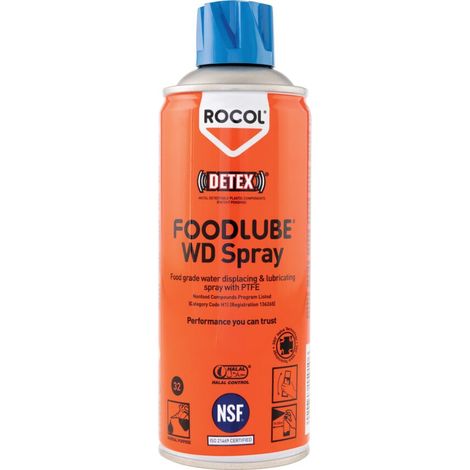 Rocol Foodlube WD Spray - 300ml Food-Grade Lubricant for Food Processing Equipment