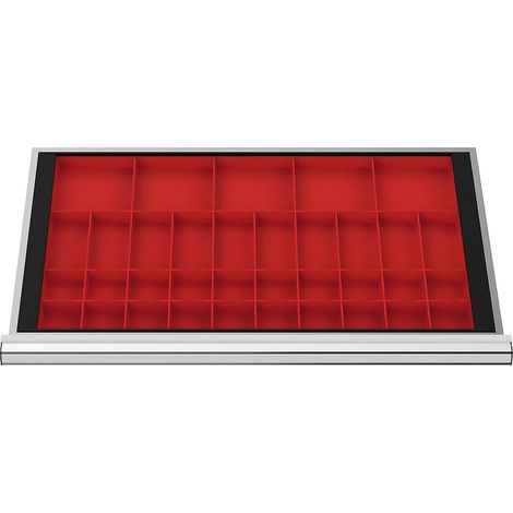 WS24 Schubladeneinteilung Kleinteilekästen BLH 50 mm Innenmaß 800 x 450 mm - WS24-100284
