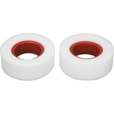 2 pneus de voiture RC en mousse double couche souple, diamètre extérieur 130 mm, pour crawler RC 1/10, 1/8 et 2 pouces (rouge). (1/5)