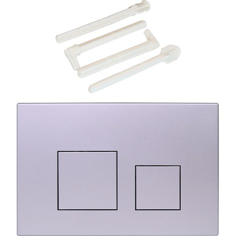 Plaque de commande WC suspendu – Compatible Geberit Sigma 20, UP300 & UP320 – Plaque de déclenchement Geberit pour chasse d’eau double, silencieuse, durable et économe en eau – 1 pièceArgent (1/5)