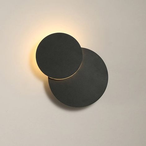 Wandleuchten für den Innenbereich, 8 W, Schwarz, 360 drehbar, 3000 K Warmweiß, Beleuchtung für Wohnzimmer, Treppenhaus, Schlafzimmer