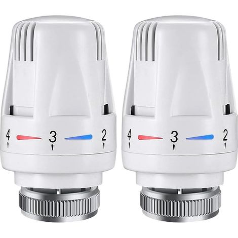Tête radiateur thermostatique M30 x 1.5 Valves thermostatiques pour radiateur, tête de remplacement de valve thermostat radiateur pour le bureau intérieur (1/4)