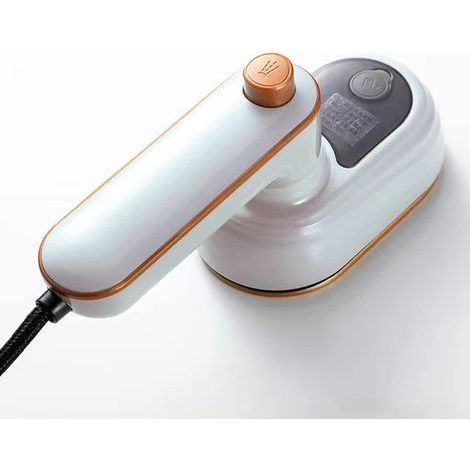 Mini fer à repasser électrique pliable pour la maison. utilisable à sec ou humide. double format. idéal pour les voyages. blanc. (1/5)