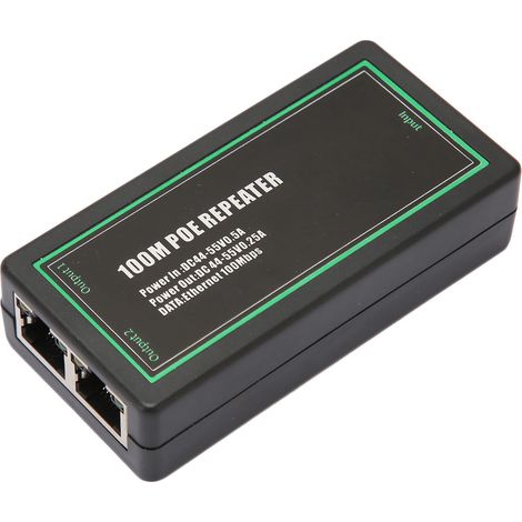 Prolongateur POE Gigabit Standard, répéteur de signal surveillance, répartiteur pour caméras IP, Plug and Play (1/5)