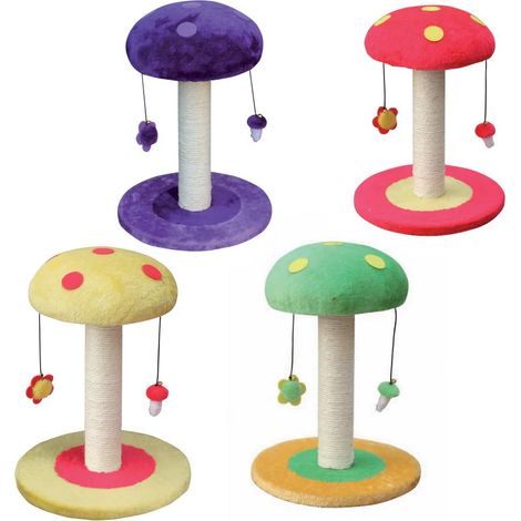 Set 4 pezzi Tiragraffi modello Mushroom 35x35x47cm colori assortiti