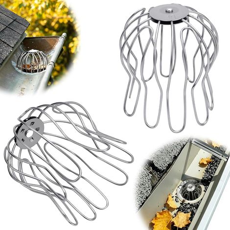 Crapaudine de Gouttière 2 Pièces 90-100mm Grille Gouttière Anti Feuilles Filtre Gouttiere Protection Anti-Feuilles Gouttières (1/5)