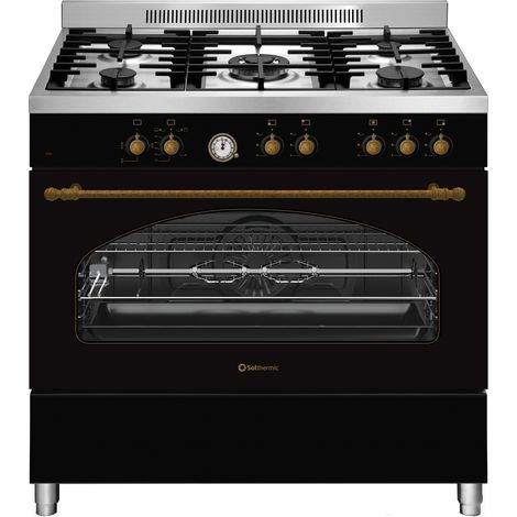 SOLTHERMIC COCINA GAS PROFESIONAL NEGRA RÚSTICA P9503YEWSA
