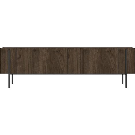 Meuble TV avec placards aspect noyer 160cm FRENO (1/5)