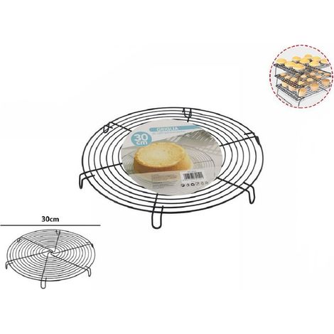 TrAdE Shop Traesio - Griglia Di Raffreddamento Per Torta Dolci Biscotti Tonda 30cm Con Piedini 74150 -