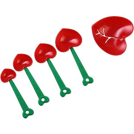 Cuillères doseuses et séparateur d'œufs Mon Cherry - Cadeau de Saint-Valentin pour elle, Cadeaux de Saint-Valentin - Ensemble de cuillères doseuses pour la pâtisserie - Sans BPA (4 pièces)