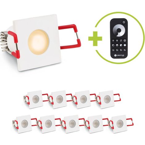 Einbaustrahler Mini Livorno eckig 3W 2700K IP65 - Farbe: weiß - Anzahl: 10x (1/5)