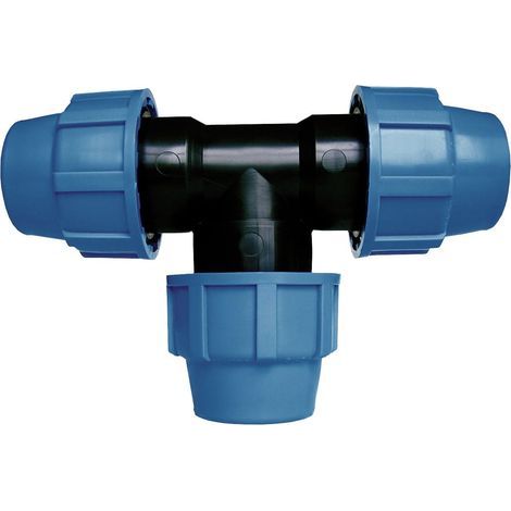 Té - Raccord Tuyau PE HD - Diamètre 25 mm - Pour Système Eau Froide Potable - UV Résistant - 1 Pièce (1/5)