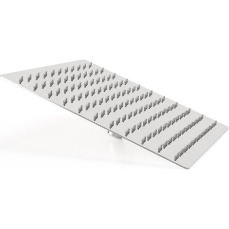 Pommeau de douche carré 30 x 30 en acier chromé anticalcaire