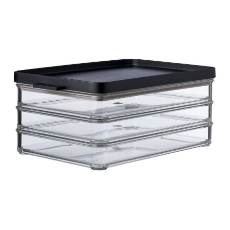 Mepal boîte réfrigérateur omnia coupe 3 couches - noir