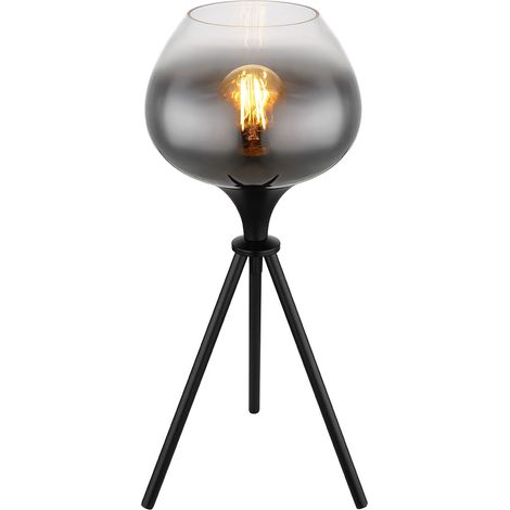 Globo - lampada da tavolo - Maxy - nero - vetro vetro fumé - Ø