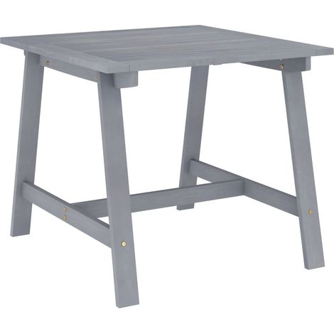 Garten-Esstisch Grau 88x88x74 cm Akazie Massivholz