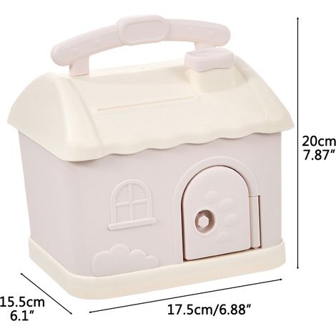 Tirelire en forme de maison de dessin animé avec autocollant 3D à monter soi-même, boîte à monnaie pour enfants et adultes, cadeau idéal pour ranger pièces et billets.