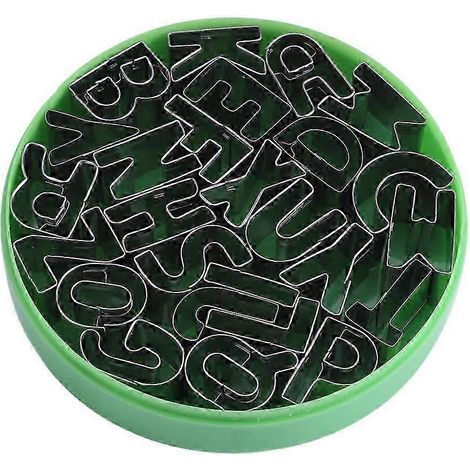 Ensemble de 26 moules à biscuits et gâteaux en acier inoxydable avec lettres et outils de découpe et de création DIY (1/5)