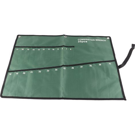 Trousse à outils en toile avec 25 poches multiples, rouleau de rangement pour clés, pinces et clés plates (1/5)