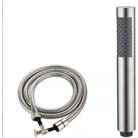 Duschkopf mit 1 5 m Schlauch Handbrause Universal Wassersparend Hochdruck Knickfester Schlauch Gebürstetes Silber Edelstahl und ABS 19 x 3 cm 1 2 1,5 (1/5)