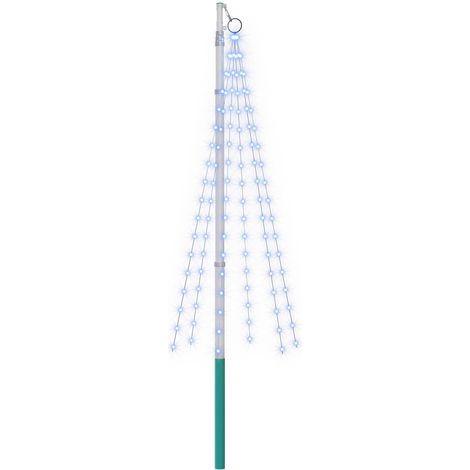 Luci per albero di Natale con picchetti e asta per bandiera vidaXL (1/5)