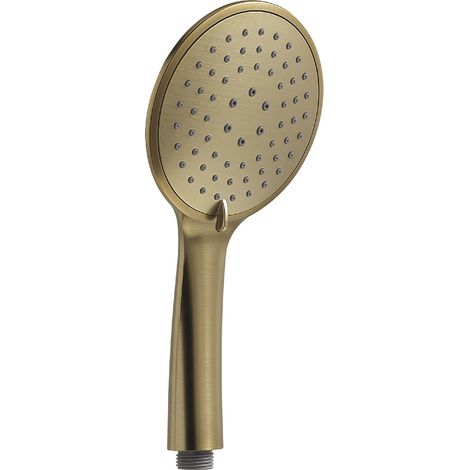 Gedy Tech 15, Soffione Doccia Alta Pressione Colore Oro Opaco 3 Funzioni, Doccino per Doccia, Soffione Doccia Anticalcare con Filtro Antisabbia, Ugelli in Silicone, Attacco Universale, Scocca in ABS (1/4)