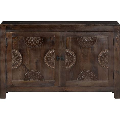 Maison Exclusive - Credenza con Design Intagliato 110x35x70 cm in Legno di Mango (1/5)