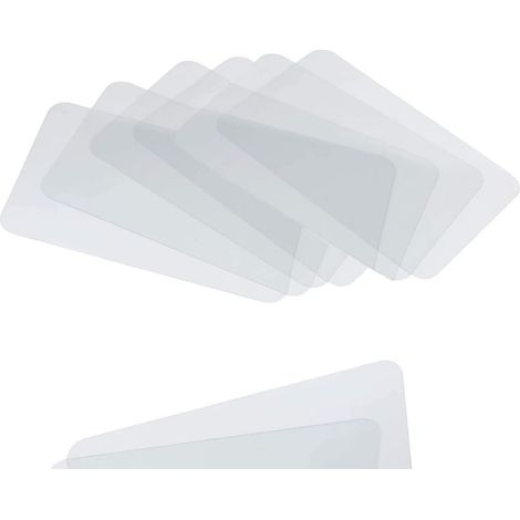Lot de 6 sets de table transparents en plastique, lavables, résistants à la chaleur et faciles à nettoyer (43 x 28 cm) (1/3)